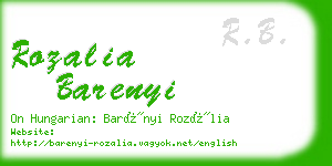 rozalia barenyi business card